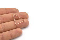 Rose Gold Triangle, 12 Rose Gold Plated Open Triangle Rings, Charms (20x26x0.9mm) D0086 Q0166