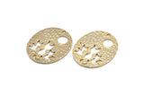 Gold  Cats Pendant, 1 Gold Plated Brass Oval Cat Pendants With 1 Hole, Earrings, Charms (28x23x1.1mm) BS 1910 Q0374