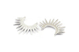 Silver Sunny Pendant, 925 Silver Sunny Ethnic Pendants With 2 Loops, Findings, Charms (26.5x35.5x2.5mm) BS 2055