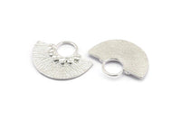 Semi Circle Pendant, 925 Silver Semi Circle Pendants (32x25mm) N0392