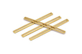 Brass Stick Charm, 50 Raw Brass Stick Charms, Findings, Earrings (40x3x0.60mm) D1192