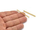 Brass Stick Charm, 50 Raw Brass Stick Charms, Findings, Earrings (40x3x0.60mm) D1192