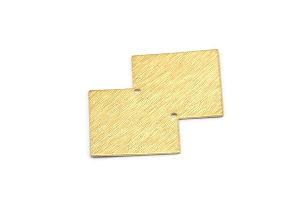 Brass Irregular Charm, 6 Textured Raw Brass Irregular Connectors With 2 Holes, Findings, Pendants (42x28x0.60mm) D1193