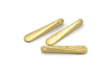 Hammered Bar Pendant, Raw Brass Hammered Bar Pendant, Earring Drops (23x4.5mm) N0467