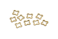 Pirinç Geometrik Konnektörler, 100 Ham Pirinç Windrose Bulguları (10x1mm) BS 2178