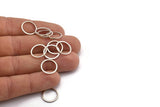 14mm Silver Rings - 12 Antique Silver Brass  Circle Connectors (14mm) BS 1099 H0003