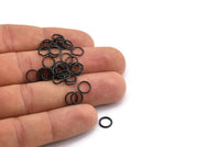 7 mm Siyah Halka, 500 Oksitlenmiş Pirinç Siyah Halka (7x0,80 mm) A0325 S452