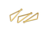 Open Triangle Charm, 12 Raw Brass Triangle Charms with 1 Loop (27x9x1mm) BS 2185