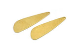 Brass Drop Charm, 8 Raw Brass Drop Charms With 1 Hole, Findings, Earrings, Pendants (46x15x0.80mm) D1125