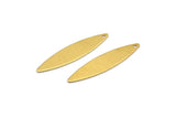 Brass Marquise Charm, 24 Raw Brass Marquise Charms With 1 Hole, Earrings, Pendants (29.5x7x0.60mm) D997
