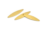 Brass Marquise Charm, 24 Raw Brass Marquise Charms With 1 Hole, Earrings, Pendants (29.5x7x0.60mm) D997