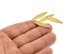 Brass Marquise Charm, 24 Raw Brass Marquise Charms With 1 Hole, Earrings, Pendants (29.5x7x0.60mm) D997