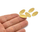 Brass Oval Charm, 24 Raw Brass Oval Charms With 1 Hole, Earrings, Findings (21x11x0.60mm) D1178