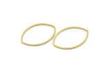 Brass Marquise Ring, 24 Raw Brass Marquise Ring, Connectors, Charms (22x31x1mm) D1300