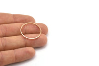 26mm Circle Connectors, 12 Rose Gold Plated Brass Circle Connectors (26x1x1mm) Bs 1091 Q0368