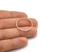 26mm Circle Connectors, 12 Rose Gold Plated Brass Circle Connectors (26x1x1mm) Bs 1091 Q0368