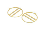 Gold Circle Charm, 2 Gold Plated Brass Textured Circle Charm Earrings With 1 Loop, Pendants, Findings (45x43x1mm) D0797 Q0978