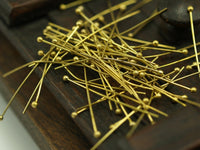 Ball Head Pin, 500 Raw Brass Ball Head Pins, (25mm) BP-250  BRC222