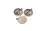 Nordic Runes Charm, 2 Antique Silver Plated Brass Viking Ilumina Caminos Symbol Charms With 1 Loop, Viking Runes (20x17x1.5mm) N2035