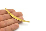 Brass Choker Finding, 12 Raw Brass Choker Findings With 9 Holes (80x7x0.60mm) B0040