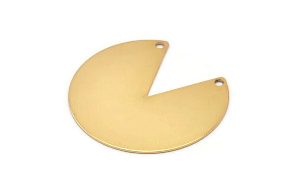 Altın Geometrik Charm, 2 Delikli Altın Kaplama Pirinç Damgalama Boşlukları, Kolye Uçları, Bağlantı Elemanları (37x35x0,60 mm) D0651 Q0739