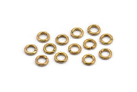 6mm Jump Ring - 100 Raw Brass Jump Ring Connectors Findings (6x1mm) A0284
