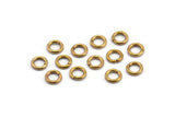 6mm Jump Ring - 100 Raw Brass Jump Ring Connectors Findings (6x1mm) A0284