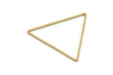 Brass Triangle Charm, 24 Raw Brass Triangle Rings, Findings (44x39x1mm) D993