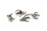 Ejderha Pençesi Kolye, 2 Antik Gümüş Kaplama Pirinç Ejderha Pençesi Tılsımı, Kolye Uçları (16x12mm) N0367 H0067