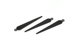 Black Flat Spike Charm, 24 Oxidized Black Brass Flat Spike Charms (32x5mm) Brs 286-d A0269