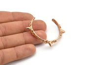 Textured Charm, 1 Rose Gold Plated Textured Charms, Pendant Findings with 2 Holes (103x7x4.5x1.4mm) V039 Q0250