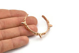 Textured Charm, 1 Rose Gold Plated Textured Charms, Pendant Findings with 2 Holes (103x7x4.5x1.4mm) V039 Q0250