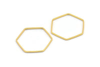 Altıgen Yüzük Tılsımı, 12 Altın Kaplama Pirinç Altıgen Şekilli Yüzük Tılsımı (22x0,80 mm) BS 1176 Q0485