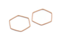 Altıgen Yüzük Tılsımı, 12 Gül Altın Kaplama Pirinç Altıgen Şekilli Yüzük Tılsımı (22x0,80 mm) BS 1176 Q0485
