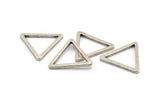 Gümüş Üçgen Charm - 6 Antik Gümüş Kaplama Üçgen Charm (27x2mm) D0014 H0385