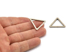 Gümüş Üçgen Charm - 6 Antik Gümüş Kaplama Üçgen Charm (27x2mm) D0014 H0385