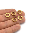 Pirinç Daire Bağlantı Parçası, Roma Rakamlı 12 Ham Pirinç Daire Bağlantı Parçası, Pirinç Takılar, Kolye Parçaları (12x2mm) BS 2177