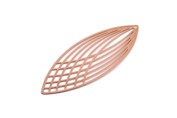 Gül Altın Markiz Küpe Tılsımı, 1 Delikli 3 Gül Altın Kaplama Pirinç Markiz Küpe Tılsımı, Kolye Uçları, Küpeler, Bulgular (56x22 mm) E027 Q0451