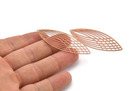 Gül Altın Markiz Küpe Tılsımı, 1 Delikli 3 Gül Altın Kaplama Pirinç Markiz Küpe Tılsımı, Kolye Uçları, Küpeler, Bulgular (56x22 mm) E027 Q0451