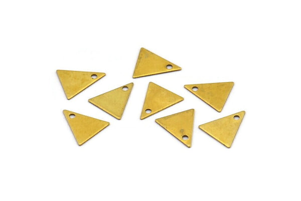 Triangle Necklace Charm, 300 Raw Brass Triangle Charms (10x9mm) Brs 424 A0047