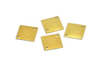 Brass Diamond Connector, 20 Raw Brass Diamond Connectors With 2 Holes, Charms, Findings (13mm) Brs421 A0542