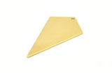 Brass Triangle, Raw Brass Triangle Charms with 1 holes (38x20x0.80mm) N0570