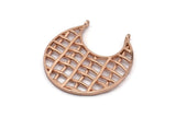 Rose Gold Ethnic Pendant, 1 Rose Gold Plated Brass Ethnic Pendants With 2 Loops (41x2mm) E246 Q0511