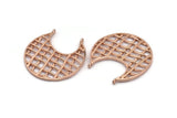 Rose Gold Ethnic Pendant, 1 Rose Gold Plated Brass Ethnic Pendants With 2 Loops (41x2mm) E246 Q0511