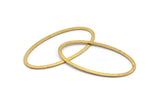 Brass Oval Connectors, 12 Raw Brass Oval Shaped Rings (26x54x1x2mm) BS 2243