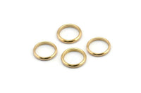 Brass Rings, 50 Raw Brass Round Connectors, Rings (10-11mm) A0234