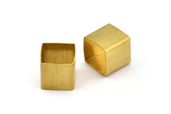 Brass Square Tube - 12 Raw Brass Huge Square Tubes (12x12mm) Bs 1515