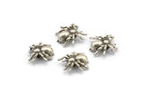 Silver Spider Pendant, 6 Antique Silver Plated Spider Bracelet Finding, Pendants, Necklace Findings (14x13mm) N0353 H0135