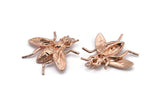 Huge Bug Pendant, 1 Rose Gold Plated Bug Fly Insect Charm Pendant (43x41mm) N0214 Q0088