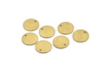 Brass Cabochon Tag, 24 Raw Brass Cabochon Tags With 1 Hole, Stamping Tags (12x1.2mm) D1378